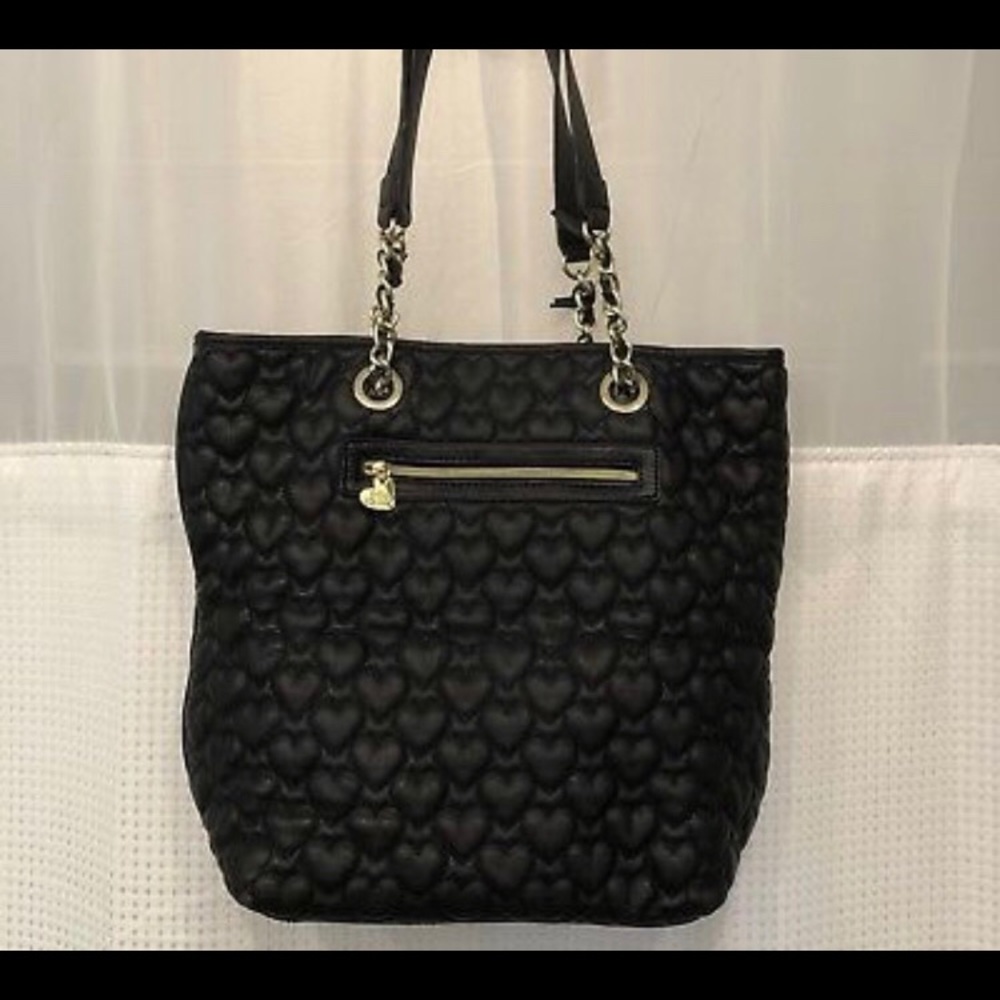 Betsey Johnson quilted heart purse tote